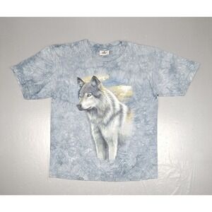Vintage‎ Timberwolf T-Shirt Mens Large Gray Tie-Dye Jasper Canda Nature Tee